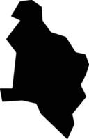 Inkhundla Hhukwini Eswatini silhouette map vector