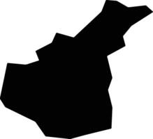 Inkhundla Mafutseni Eswatini silhouette map vector