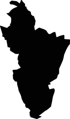 Insiza Zimbabwe silhouette map