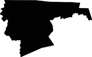 Itezhi Tezhi Zambia silhouette map vector