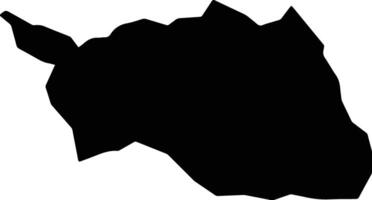 Iturama Brazil silhouette map vector
