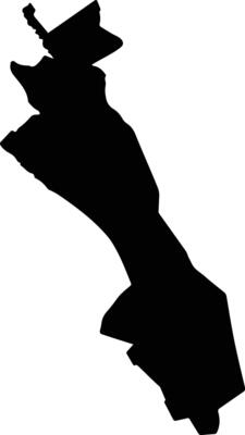 Iturbide Mexico silhouette map