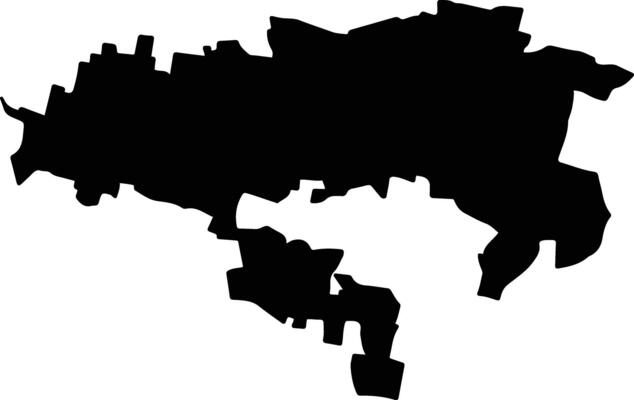 Izamal Mexico silhouette map