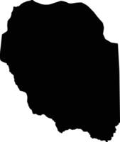 J Eulogio Estigarribia Paraguay silhouette map vector