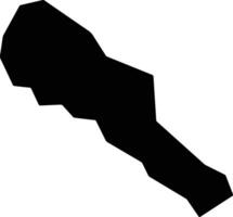 Jalingo Nigeria silhouette map vector