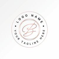 initial B BP PB font script typography beauty elegant feminine glow monogram vector