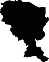 Jericho Jamaica silhouette map vector