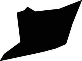 Jianhexian China silhouette map vector