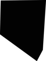 Jishanxian China silhouette map vector