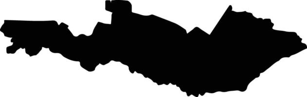 Kafue Zambia silhouette map vector