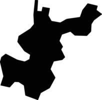 Kafr Shukr Egypt silhouette map vector