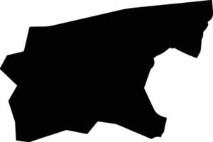 Kalale Benin silhouette map vector