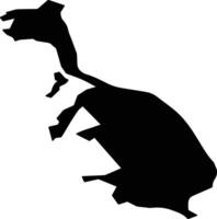 Kalnciema pag Latvia silhouette map vector