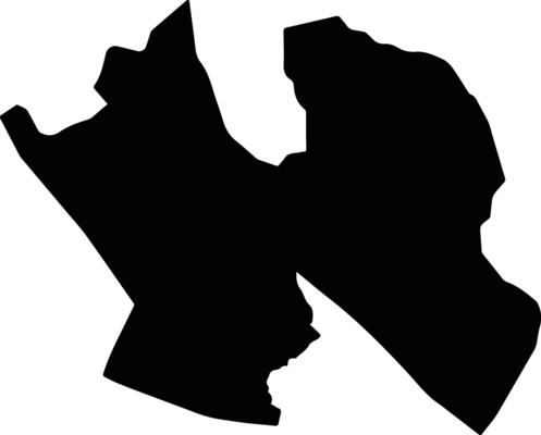 Kampong Rou Cambodia silhouette map