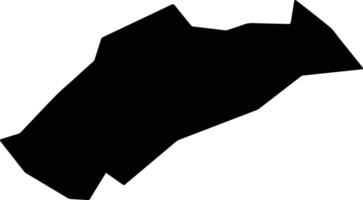 Kato Zodeia Cyprus silhouette map vector