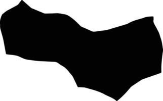 Keren Eritrea silhouette map vector
