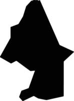 Kerou Benin silhouette map vector