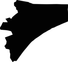 Ketu South Ghana silhouette map vector