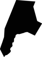 Keur Macene Mauritania silhouette map vector