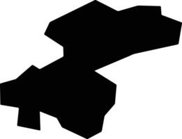 Khojavend District Azerbaijan silhouette map vector