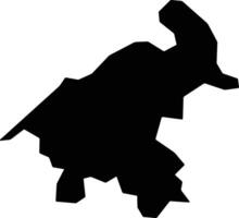 Kien An Vietnam silhouette map vector