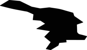 Kimry Russia silhouette map vector
