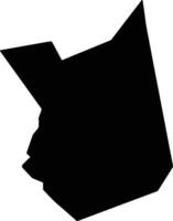Kissonerga Cyprus silhouette map vector