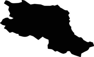 Knjazevac Municipality Serbia silhouette map vector