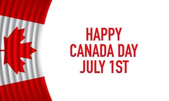 Canada day template design with flag on white background. vector
