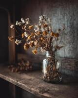 Still life with dried flowers photo