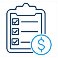 Policies icon concept in blue bold line color vector