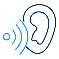 Pay Attention icon concept in blue bold line color vector