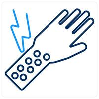 Rash icon concept in blue bold line color vector