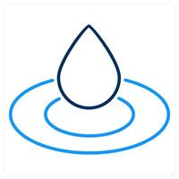 Hydration icon concept in blue bold line color vector