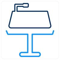 Keynote icon concept in blue bold line color vector