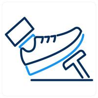Accelerate icon concept in blue bold line color vector