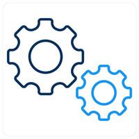 Optimization icon concept in blue bold line color vector