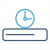 Timeline icon concept in blue bold line color vector