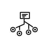 Hierarchical structure outline icon vector