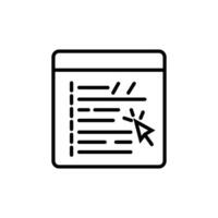 Browser window with code symbol vector
