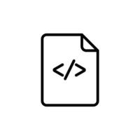 HTML code file icon. vector