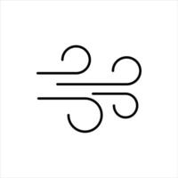 icon of three curved lines representing wind flow vector