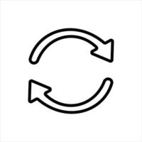 icon of two curved arrows forming a circle, symbolizing air circulation. vector