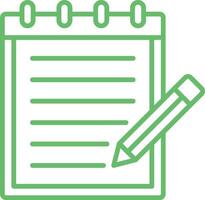 Notepad Line Icon vector