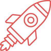 Rocket Line Icon vector