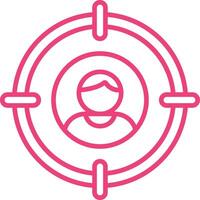 Target Line Icon vector