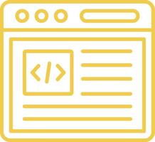 Web Coding Line Icon vector