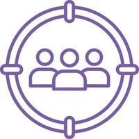 Target Audience Line Icon vector