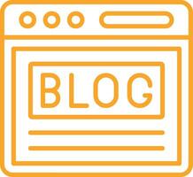 Blog Line Icon vector