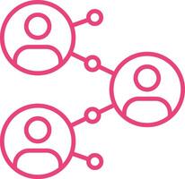 Networking Line Icon vector